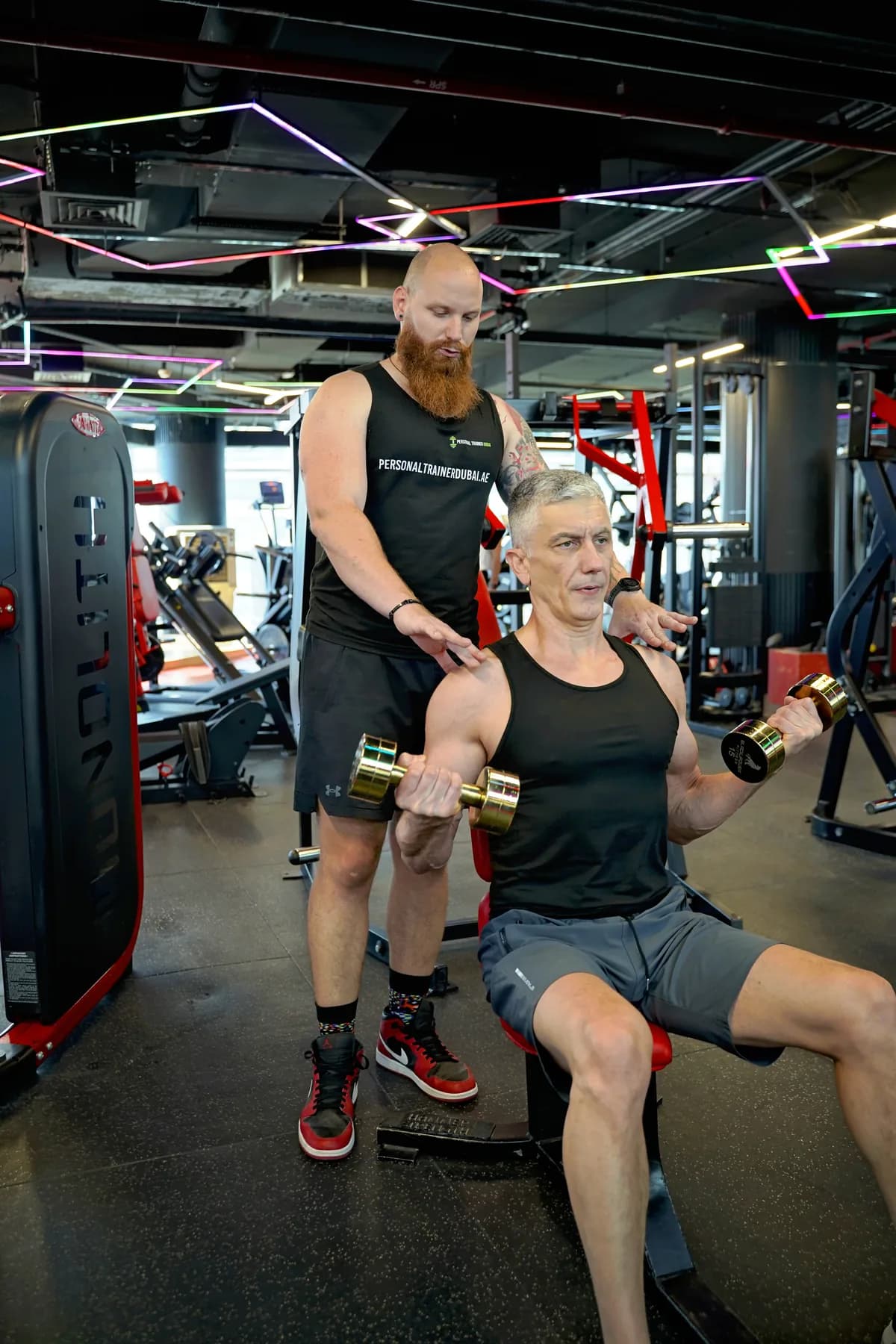 Stefan coaching a strength session