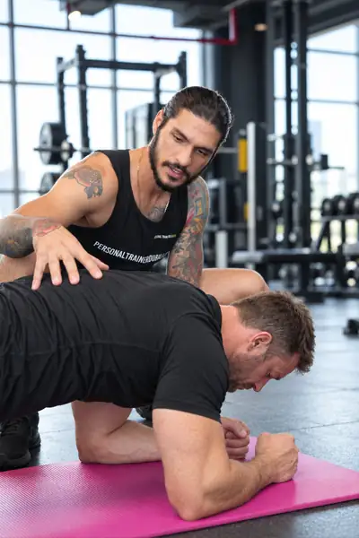Plank position corrected hands-on